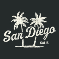 Trending San Diego California Vintage 70s Palm Trees Women's Triblend Scoop T-shirt | Artistshot