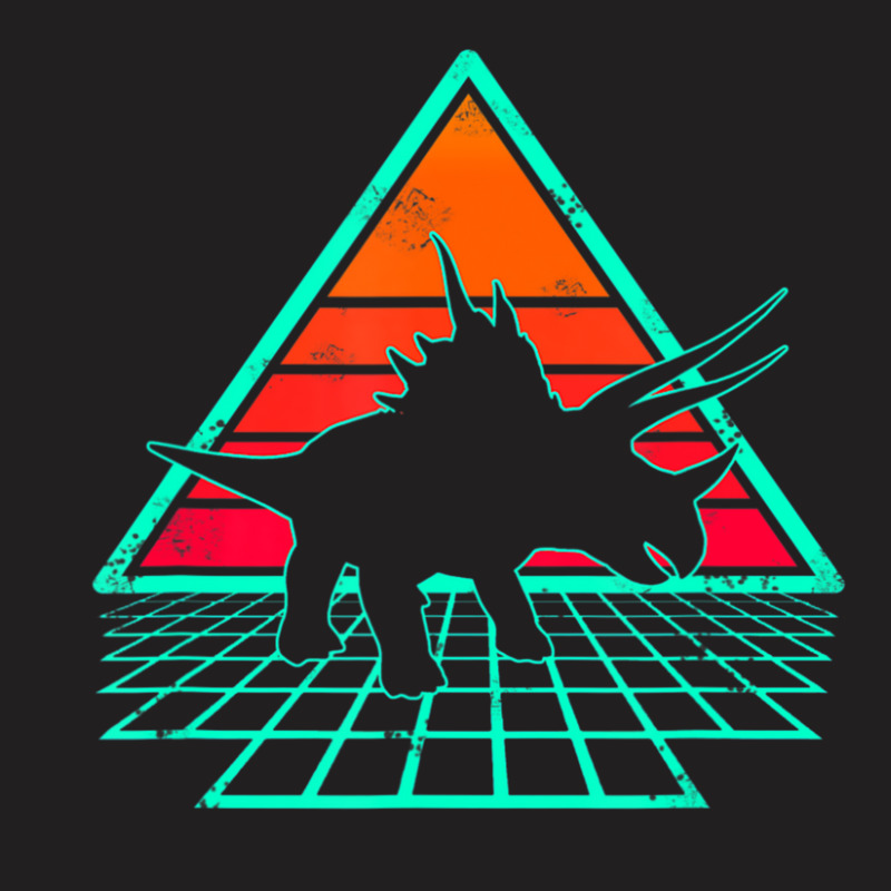 Vintage 80's Retrowave Triceratops Dinosaur T-shirt | Artistshot