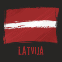 Grunge Latvia Flag  Latvija Latvian Language Long Sleeve T Shirt Ladies Fitted T-shirt | Artistshot