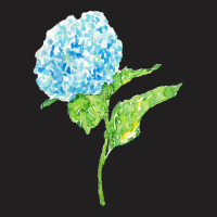 Hydrangea Flower Painting Blue Green T  Shirt Hydrangea Flower Paintin T-shirt | Artistshot