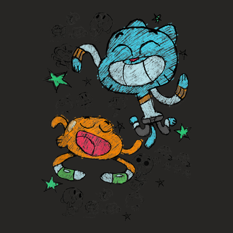 Cn The Amazing World Of Gumball & Darwin Sketches Ladies Fitted T-Shirt by ReginaldLewisMay | Artistshot