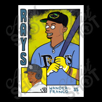 Wander Franco Simpsons Inspired Baseball Card Parody By Cousscards Adjustable Cap | Artistshot