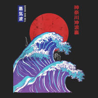 Hot Trend Big Wave Vaporwave Aesthetic 80s Anime Fashion Streetwear 3/4 Sleeve Shirt | Artistshot