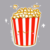 Kawaii Cinema Snacks Salty Sweet Caramel Popcorn Sticker Youth 3/4 Sleeve | Artistshot