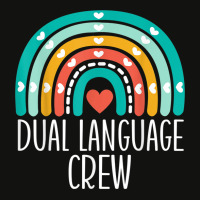 Dual Language Crew Rainbow Bilingual Teacher Dual Language Scorecard Crop Tee | Artistshot