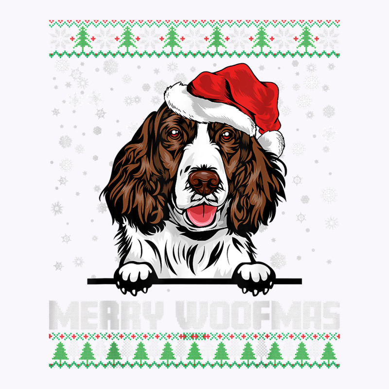 Merry Woofmas English Springer Spaniel Christmas Dog Lovers T Shirt Tank Top | Artistshot