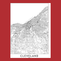 Cleveland White Map Ladies Fitted T-shirt | Artistshot