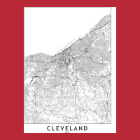 Cleveland White Map Women's V-neck T-shirt | Artistshot