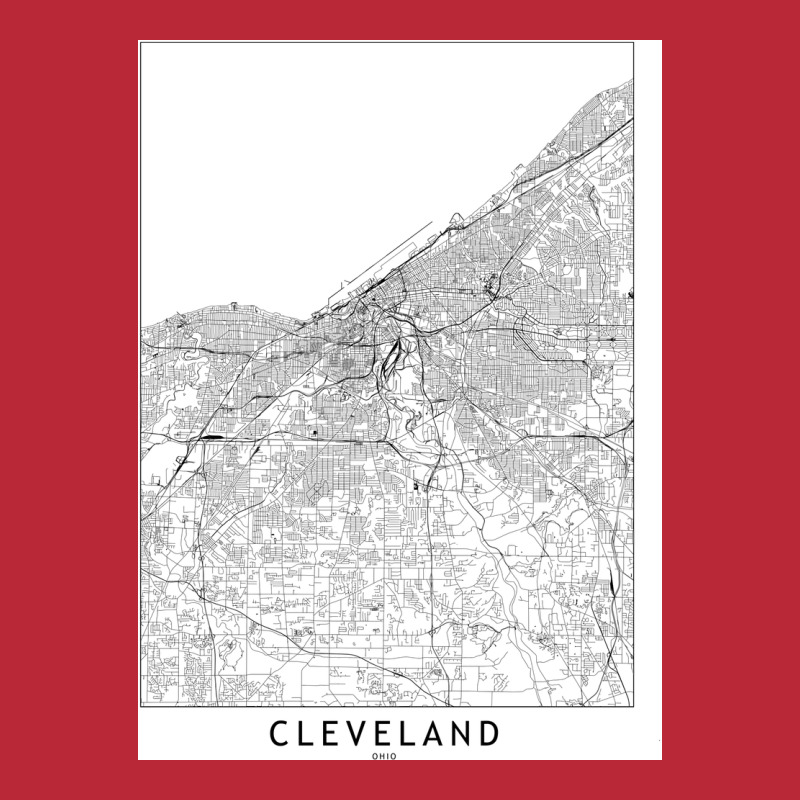 Cleveland White Map Women's V-Neck T-Shirt by toufieenteksd | Artistshot