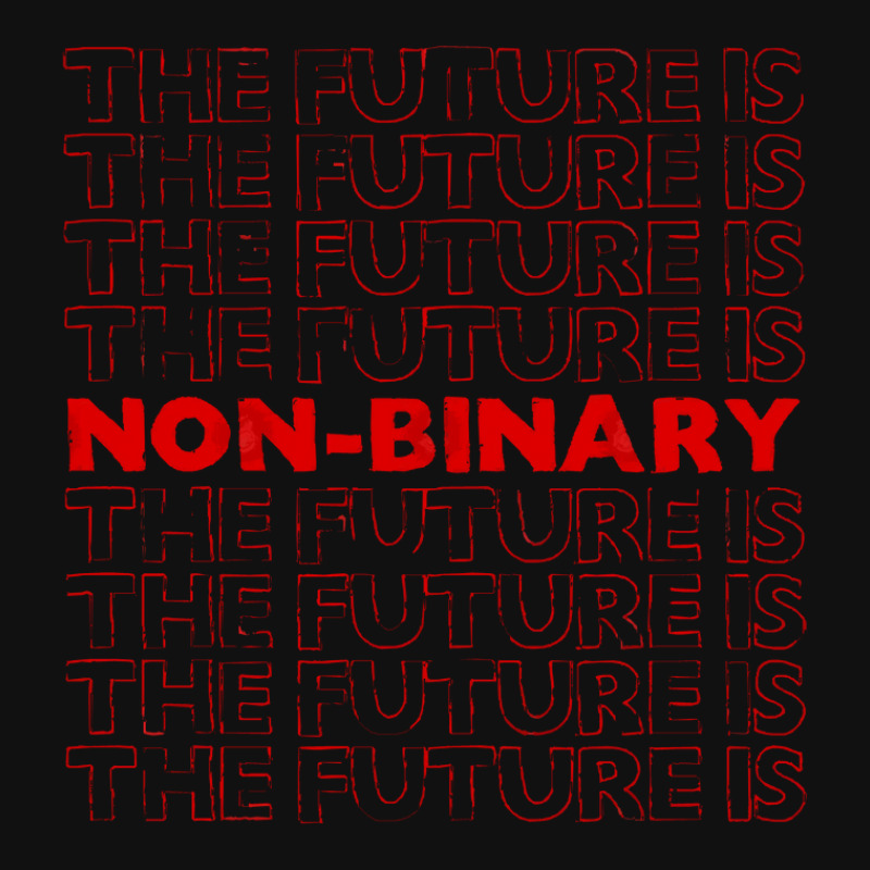 The Future Is Non Binary Gender Identity Genderqueer Metal Print Square | Artistshot