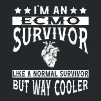 Womens Ecmo Survivor Apparel   Funny Awesome Survivors Design V Neck T Crewneck Sweatshirt | Artistshot