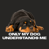 Only My Dog Understands Me Design Ladies Fitted T-shirt | Artistshot