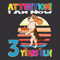 Limited Edition Dog Boy Attention I Am Now 3 Years Old Vintage Hoodie | Artistshot