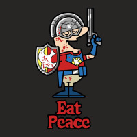 Eat Peace Funny Peacemaker Ladies Fitted T-shirt | Artistshot