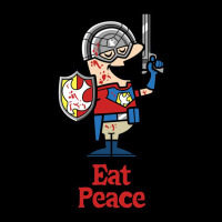 Eat Peace Funny Peacemaker Cropped Hoodie | Artistshot