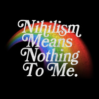 Nihilism Means Nothing To Me Vintage Style Faded Rainbow Design Adjustable Cap | Artistshot