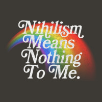 Nihilism Means Nothing To Me Vintage Style Faded Rainbow Design Bucket Hat | Artistshot