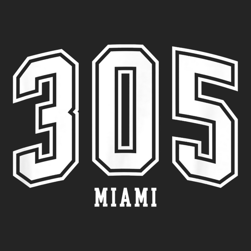 305 Miami Fl Arched Athletic Design T Shirt 3/4 Sleeve Shirt | Artistshot