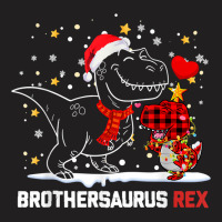 Brothersaurus Brother Dinosaur Christmas Pajamas Trex Family T Shirt T-shirt | Artistshot