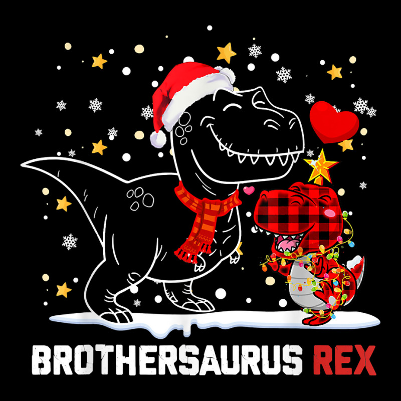 Brothersaurus Brother Dinosaur Christmas Pajamas Trex Family T Shirt V-neck Tee | Artistshot