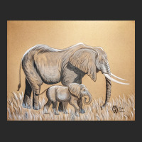 Trending Elephant Mom With Baby Printed Hat | Artistshot