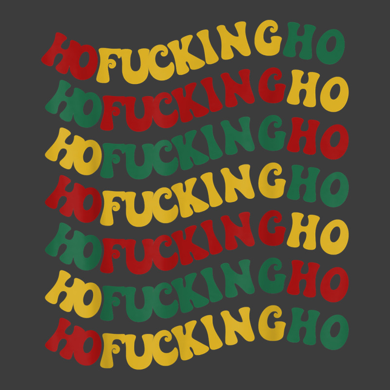 Ho Fucking Ho Funny Christmas Groovy Retro Festive Wavy Text T Shirt Men's Polo Shirt | Artistshot