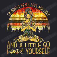 I'm Mostly Peace Love And Light Unisex Sherpa-lined Denim Jacket | Artistshot