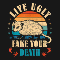 Opossum Live Ugly Fake Your Death Vintage Animal Lover T Shirt Flannel Shirt | Artistshot