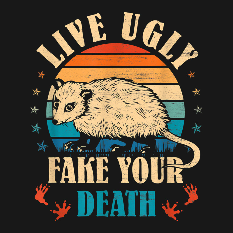 Opossum Live Ugly Fake Your Death Vintage Animal Lover T Shirt Flannel Shirt | Artistshot