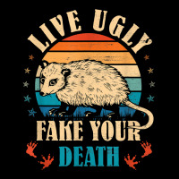 Opossum Live Ugly Fake Your Death Vintage Animal Lover T Shirt Men's 3/4 Sleeve Pajama Set | Artistshot