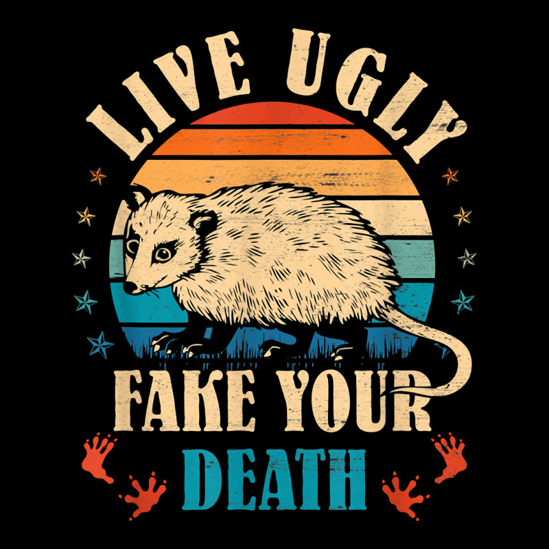 Opossum Live Ugly Fake Your Death Vintage Animal Lover T Shirt Men's 3/4 Sleeve Pajama Set | Artistshot