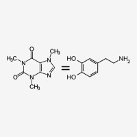 Caffeine Equals Happiness   Molecule Dopamine Science Shirt Adjustable Cap | Artistshot