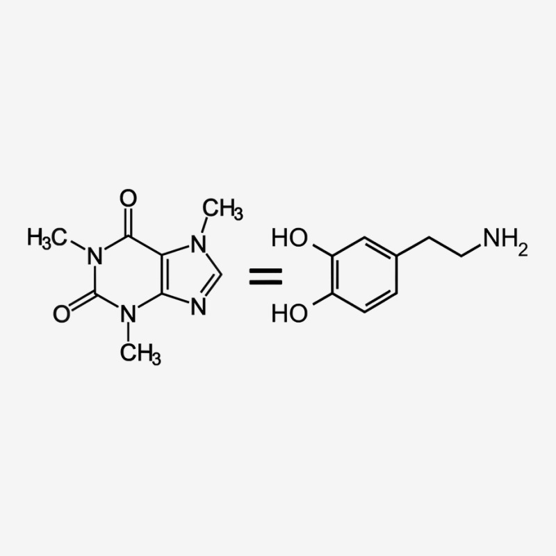 Caffeine Equals Happiness   Molecule Dopamine Science Shirt Adjustable Cap by sarlesfo | Artistshot