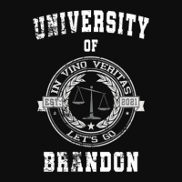 Brandon University, Lets Go, In Vino Veritas, Used Look Crop Top | Artistshot