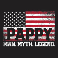 Mens Pappy The Man Myth Legend American Flag Father's Day Gift T Shirt T-shirt | Artistshot