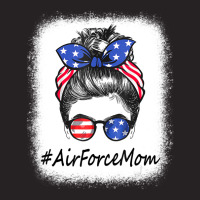 Trending Bleach Messy Bun Air Force Mom America Flag Mothers Day Vintage Cap | Artistshot