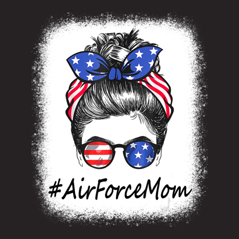 Trending Bleach Messy Bun Air Force Mom America Flag Mothers Day Vintage Cap by quanghuydinh1 | Artistshot