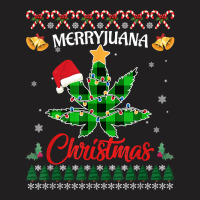 Merryjuana Weed Leaf Funny Christmas Pajama X Mas T Shirt T-shirt | Artistshot