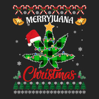 Merryjuana Weed Leaf Funny Christmas Pajama X Mas T Shirt 3/4 Sleeve Shirt | Artistshot