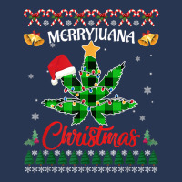 Merryjuana Weed Leaf Funny Christmas Pajama X Mas T Shirt Men Denim Jacket | Artistshot