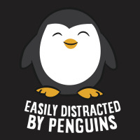 Cute Penguin Lover Gift Easily Distracted By Penguins Pullover Hoodie T-shirt | Artistshot