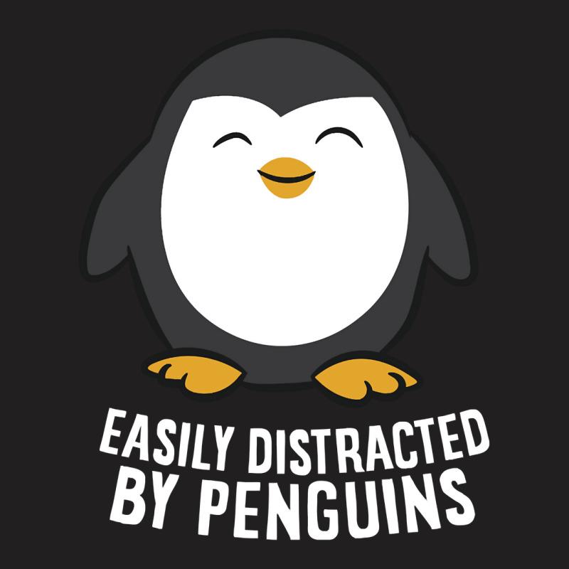 Cute Penguin Lover Gift Easily Distracted By Penguins Pullover Hoodie T-shirt | Artistshot