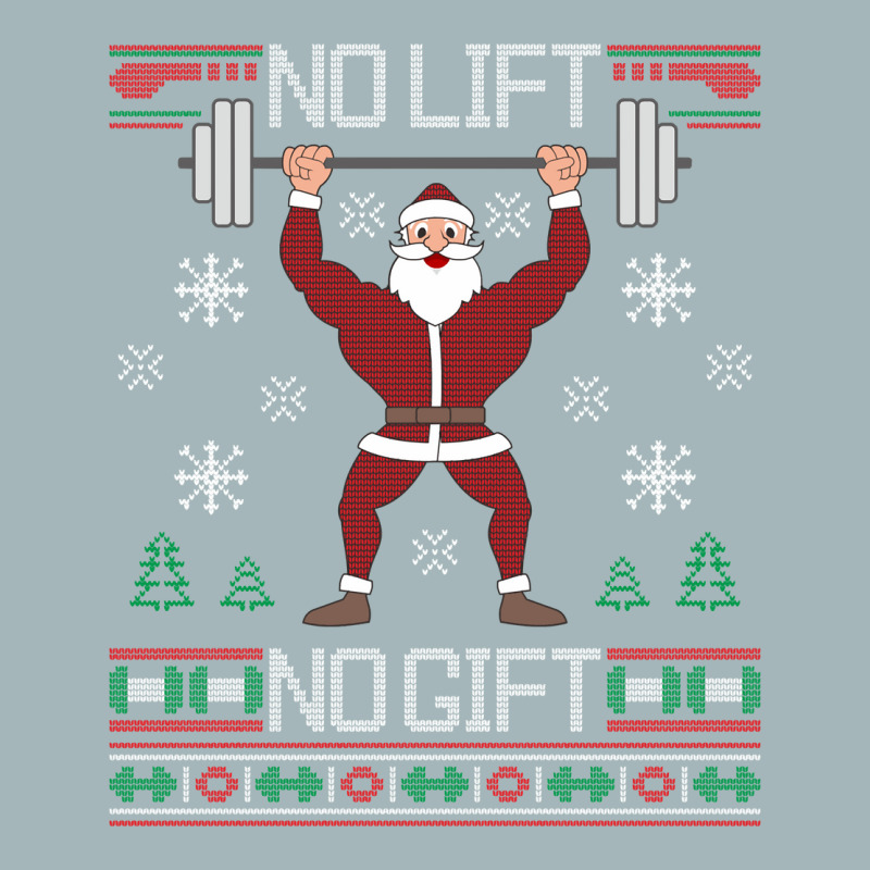 No Lift No Gift Santa Gym Workout Ugly Christmas Sweater Sweatshirt Unisex Sherpa-lined Denim Jacket | Artistshot