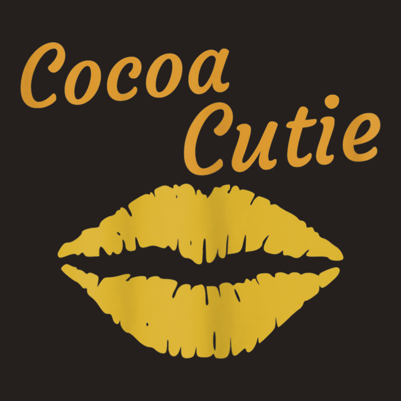 Womens Cocoa Cutie Sexy Gold Lips Cute Melanin Tank Top | Artistshot