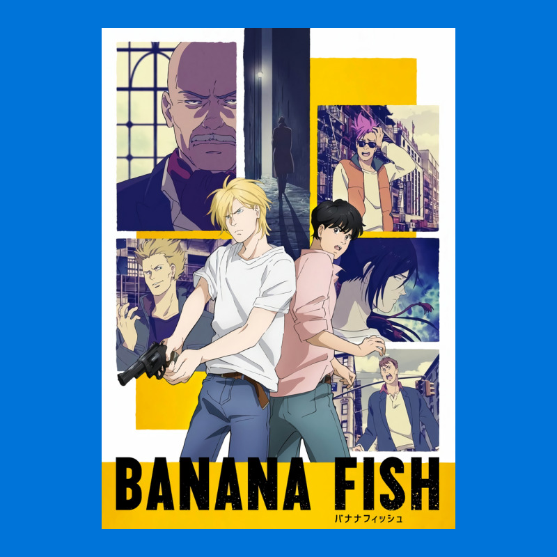 Banana Fish Poster Blue Graphic T-shirt by woelkelytjeb | Artistshot