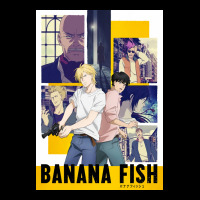 Banana Fish Poster Blue Men's 3/4 Sleeve Pajama Set | Artistshot