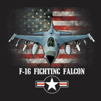 Hot Trend F16 Fighting Falcon American Flag Patriotic Usaf T-shirt | Artistshot