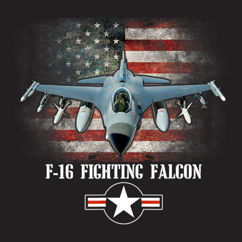 Hot Trend F16 Fighting Falcon American Flag Patriotic Usaf T-Shirt by quanghuydinh1 | Artistshot