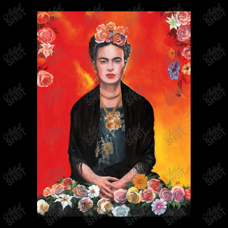 Frida Kahlo Painting Flower Cropped Sweater by kathryndefra | Artistshot