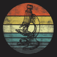 Science Gifts Retro Sunset Scientist Microscope Microscopy T-shirt | Artistshot